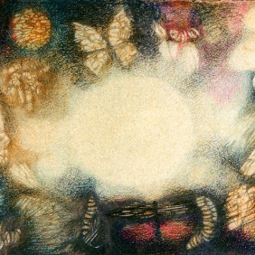 The Night of the insects. Watercolor and pencil on paper. Private collection.